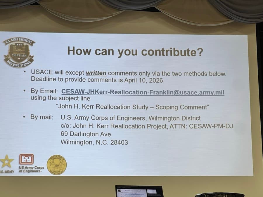 USACE slide - public comment
